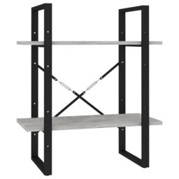 Berkfield Home 5-Tier Book Cabinet Concrete Grey 60x30x175 cm Engineered Wood - Size: 60 x 30 x 175 cm - thumbnail 4