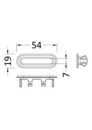 Balterley Traditional Basin Oval Overflow Cover Brushed Brass 50mm x 26mm in Metallics - thumbnail 7