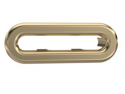 Balterley Traditional Basin Oval Overflow Cover Brushed Brass 50mm x 26mm in Metallics