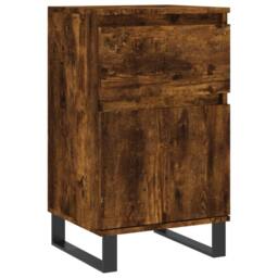 Berkfield Home Sideboards 2 pcs Smoked Oak 40x35x70 cm Engineered Wood in Brown - Size: 40 x 35 x 70 cm - thumbnail 5