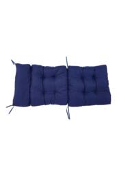 Living and Home 125cm W x 55cm D Waterproof Sunscreen Tri-Fold One-Piece High Back Chair Cushion in Navy - Size: 125 cm W x 55 cm D - thumbnail 2