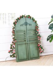 Living and Home 4 Pack Artificial Flower Silk Peony Hanging Vine Garland in Pink - thumbnail 4