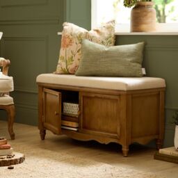 Voyage Maison Rosalie Wooden Bench in Beige - thumbnail 2