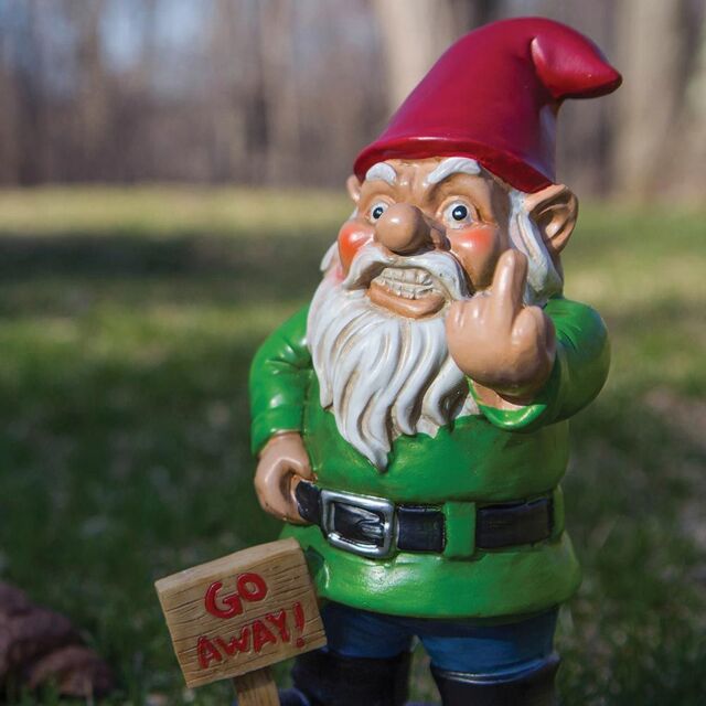 Menkind BigMouth Go Away Gnome Cheeky Garden Guardian - image 1