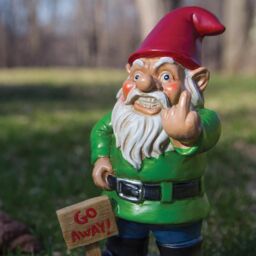Menkind BigMouth Go Away Gnome Cheeky Garden Guardian - thumbnail 1