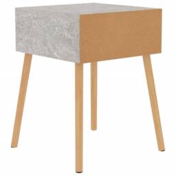 Berkfield Home Elegant Bedside Cabinets 2 pcs Concrete Grey 40x40x56 cm Engineer - Size: 40 x 40 x 56 cm - thumbnail 5