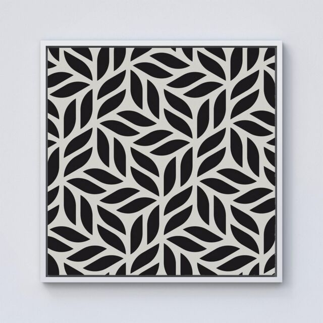 "Warren Reed - Designer Modern Stylish Abstract Texture Framed Canvas in Off-White - Size: W30"" x H30""" - image 1