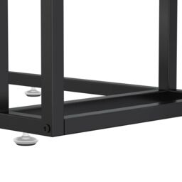 Berkfield Home Computer Side Table Black Marble 50x35x65 cm Tempered Glass - Size: 50 x 35 x 65 cm - thumbnail 6