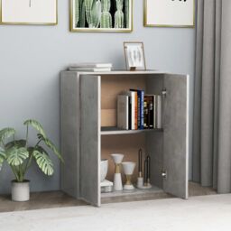 Berkfield Home Sideboard Concrete Grey 60x30x75 cm Engineered Wood - Size: 60 x 30 x 75 cm - thumbnail 3