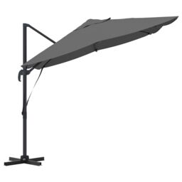 Berkfield Home Cantilever Umbrella Anthracite Polyester, Powder-Coated Steel Large - thumbnail 6