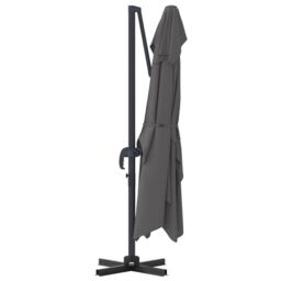 Berkfield Home Cantilever Umbrella Anthracite Polyester, Powder-Coated Steel Large - thumbnail 7