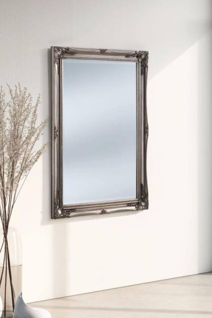 Yearn Mirrors French Style Carved Mirror Silver 116x90cm - Size: 116x90 cm - image 1