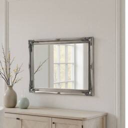 Yearn Mirrors French Style Carved Mirror Silver 116x90cm - Size: 116x90 cm - thumbnail 4