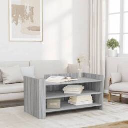 Berkfield Home Coffee Table Grey Sonoma 100x50x50 cm Engineered Wood - Size: 100 x 50 x 50 cm - thumbnail 2