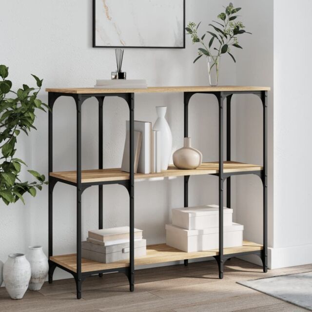 Berkfield Home Console Table Sonoma Oak 102x35x90 cm Engineered Wood in Brown - Size: 102 x 35 x 90 cm - image 1