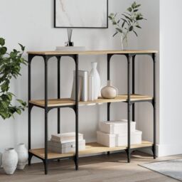 Berkfield Home Console Table Sonoma Oak 102x35x90 cm Engineered Wood in Brown - Size: 102 x 35 x 90 cm - thumbnail 1