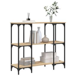 Berkfield Home Console Table Sonoma Oak 102x35x90 cm Engineered Wood in Brown - Size: 102 x 35 x 90 cm - thumbnail 3