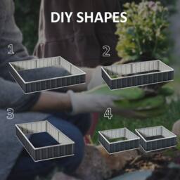 STILVORA Raised Garden Bed 258 cm Steel Planter in Grey - thumbnail 7