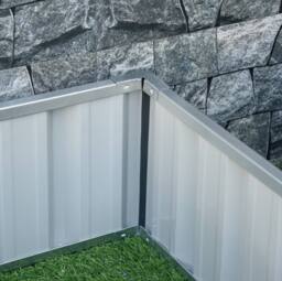 STILVORA Raised Garden Bed 258 cm Steel Planter in Grey - thumbnail 9