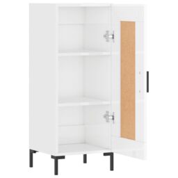 Berkfield Home Sideboard High Gloss White 34.5x34x90 cm Engineered Wood - thumbnail 6