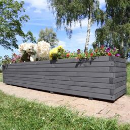 Access Garden Products Pine raised trough planter (L) 200cm × (H) 40cm × (D) 40cm in Grey - thumbnail 5