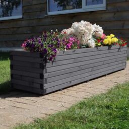 Access Garden Products Pine raised trough planter (L) 200cm × (H) 40cm × (D) 40cm in Grey - thumbnail 3