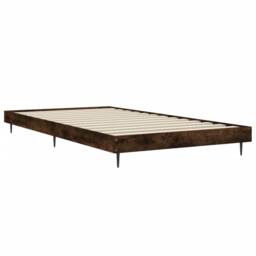 Berkfield Home Durable Bed Frame Smoked Oak 100x200 cm Engineered Wood in Brown - thumbnail 5
