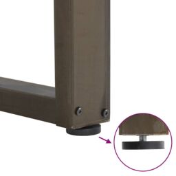 Berkfield Home Coffee Table Legs U-Shaped 2 pcs Natural Steel 60x(30-31) cm Steel in Brown - thumbnail 9