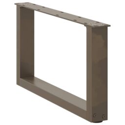 Berkfield Home Coffee Table Legs U-Shaped 2 pcs Natural Steel 60x(30-31) cm Steel in Brown - thumbnail 4