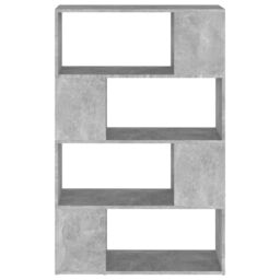 Berkfield Home Book Cabinet Room Divider Concrete Grey 80x24x124.5cm Engineered Wood - Size: 80x24x124.5 cm - thumbnail 5