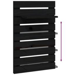 Berkfield Home Beautiful Wall-mounted Bedside Shelves 2 pcs Black Solid Wood Pine - thumbnail 8