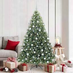 Berkfield Home Artificial Christmas Tree with 300 LEDs Green 180 cm PE & PVC