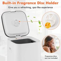 Costway 23L Towel Warmer Bucket Hot Towel Heater w/ Rapid Heating & Child Lock in White - thumbnail 4