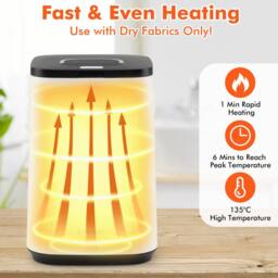 Costway 23L Towel Warmer Bucket Hot Towel Heater w/ Rapid Heating & Child Lock in White - thumbnail 9