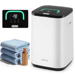 Costway 23L Towel Warmer Bucket Hot Towel Heater w/ Rapid Heating & Child Lock in White - thumbnail 1