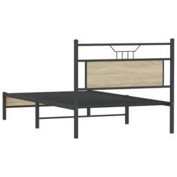Berkfield Home Bed Frame without Mattress Sonoma Oak 100x200 cm Engineered Wood in Brown - thumbnail 8