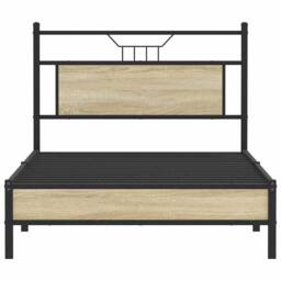 Berkfield Home Bed Frame without Mattress Sonoma Oak 100x200 cm Engineered Wood in Brown - thumbnail 6