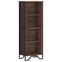 Berkfield Home Bookcase Brown Oak 50x31x137.5 cm Engineered Wood - thumbnail 2