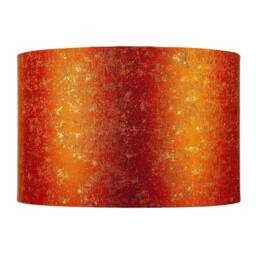 Happy Homewares Rustic Orange Jacquard Fabric Lamp Shade with Gold Foil Fleck Accents - Size: 12 inches - thumbnail 4