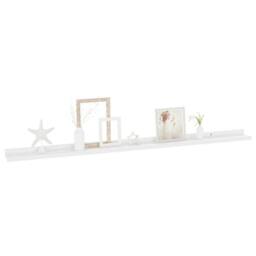 Berkfield Home Decorative Wall Shelves 2 pcs High Gloss White 115x9x3 cm - Size: 115 x 9 x 3 cm - thumbnail 1