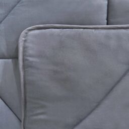 OHS Coverless Duvet Geo Quilted 7.5 TOG Bedding Pillowcase Bed Set in Light Grey - Size: Double - thumbnail 2