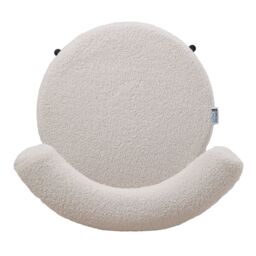 Living and Home 2PCS Sherpa Fleece Upholstered Dining Chairs in White - thumbnail 8