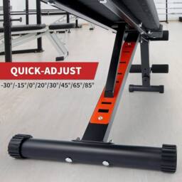 Havendro Adjustable Foldable Weight Bench Incline Full Body Gym Workout in Black - thumbnail 3
