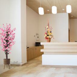 Pegdev 120cm Artificial Pink Blossom Tree Woven Effect Planter Indoor Use - thumbnail 4