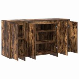 Berkfield Home Smoked Oak Sideboard Smoked oak Wood 135 x 41 x 75 cm Storage in Brown - thumbnail 5