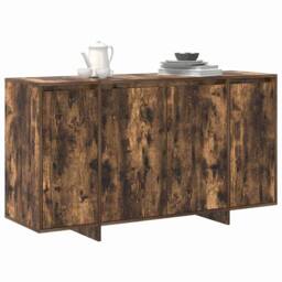 Berkfield Home Smoked Oak Sideboard Smoked oak Wood 135 x 41 x 75 cm Storage in Brown - thumbnail 1
