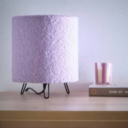 K LIVING Miami Lilac Linen Table Lamp