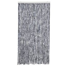 Berkfield Home Fly Curtain Silver 100x200 cm Chenille - thumbnail 3
