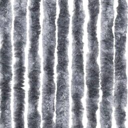 Berkfield Home Fly Curtain Silver 100x200 cm Chenille - thumbnail 5