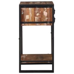 Berkfield Home Telephone Stand Multicolour 40x40x80 cm Solid Wood Reclaimed in Brown - Size: 40 x 40 x 80 cm - thumbnail 6